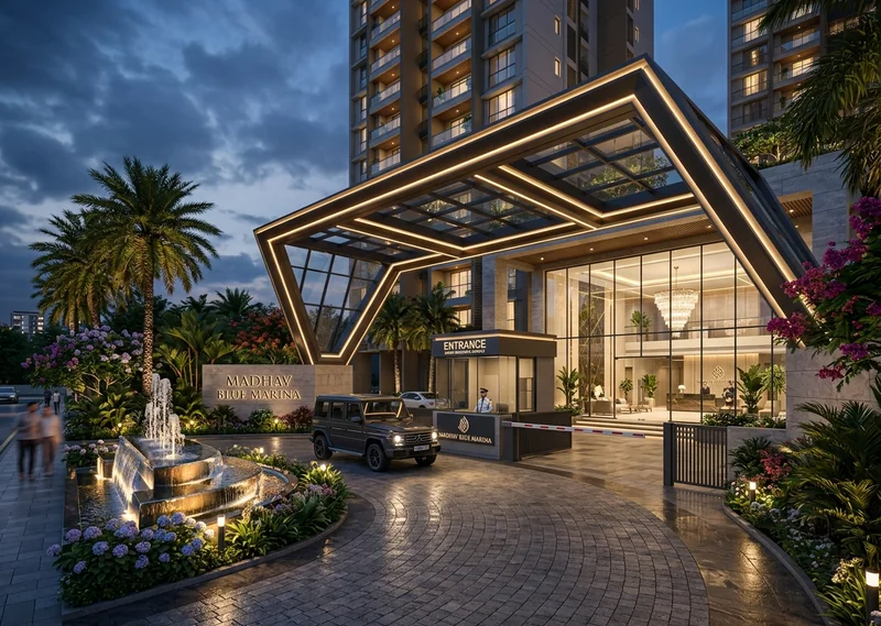 Madhav Blue Marina Kalyan Tower Elevation